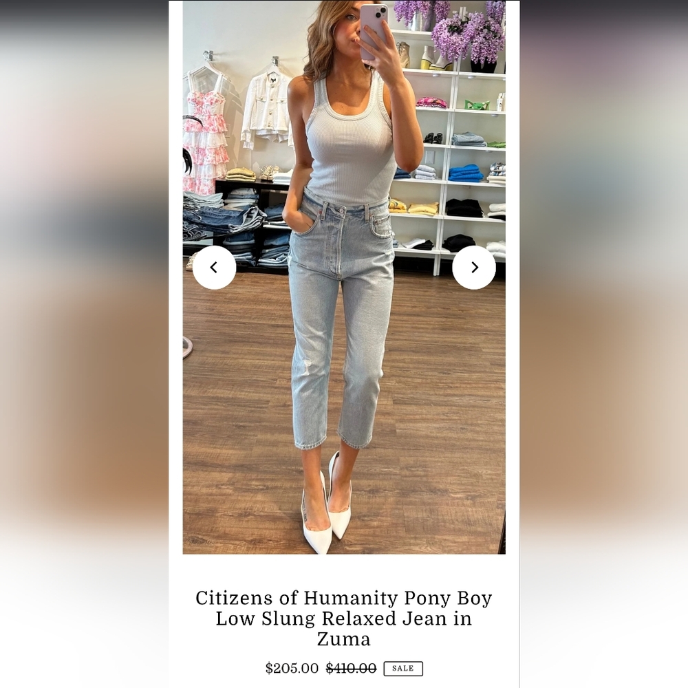 Citizens Of Humanity Light Blue Denim Jeans Pony Boy
